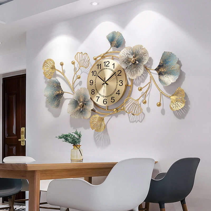 

Light Luxury Wall Decoration Clock Living Room Dining Room Clock Artistic Atmosphere Wall Table Decor Clocks Modern Home Garden