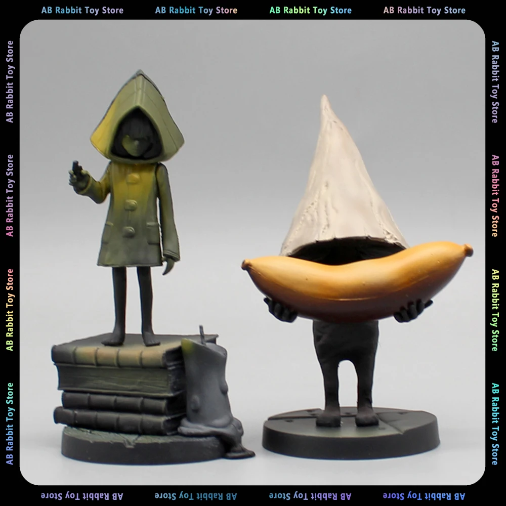 

10cm Horror Games Little Nightmares Anime Figure Yellow Raincoat Six Nome Figurine Pvc Model Doll Collectible Ornament Toy Gift