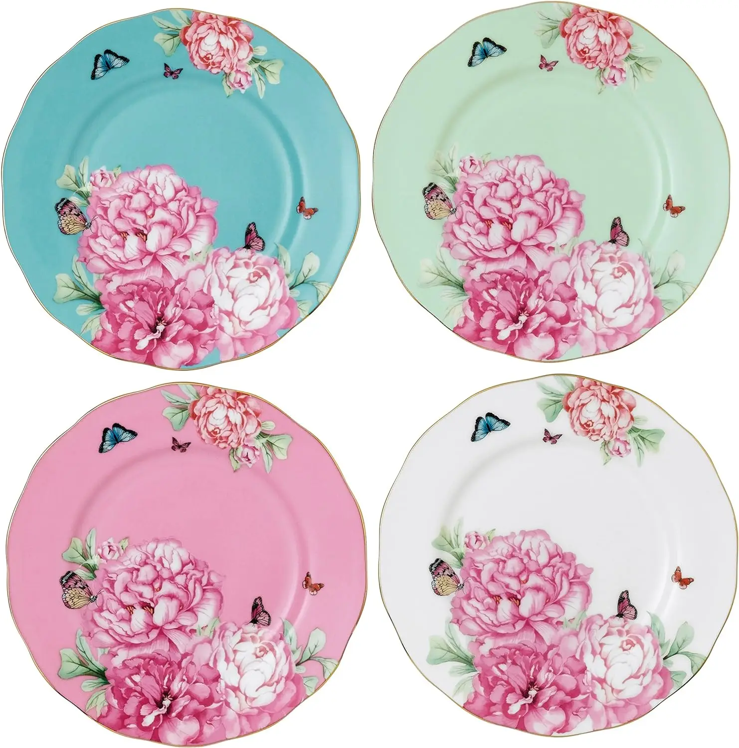 

for Royal Albert Mixed Patterns Accent Plate Set of 4