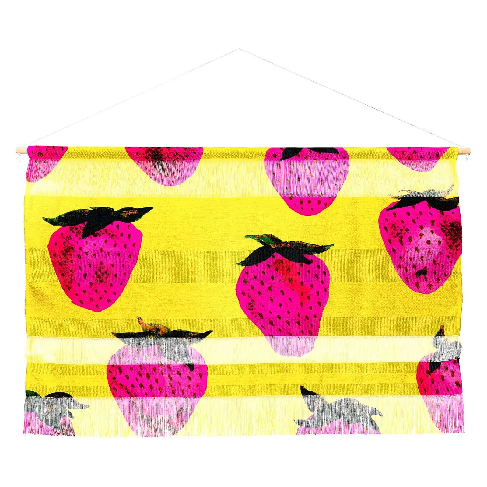 

Free Shipping Georgiana Paraschiv Strawberries Yellow and Pink Wall Hanging