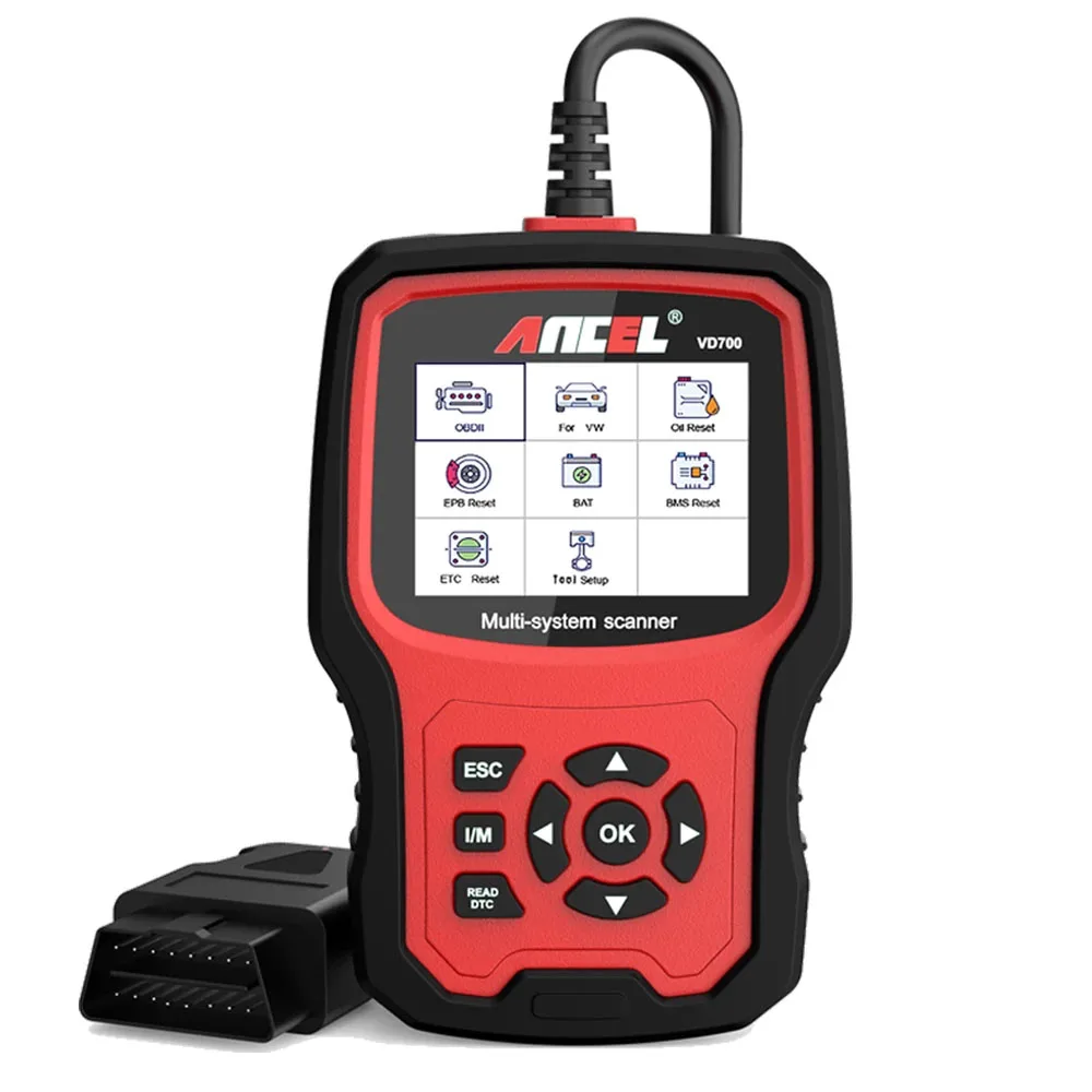 

Ancel VD700 OBD2 Сканер Считыватель Кодов Автомобиля Полный Диагностический Инструмент С EPB ABS D.PF TPMS Сброс Масла Для VW...