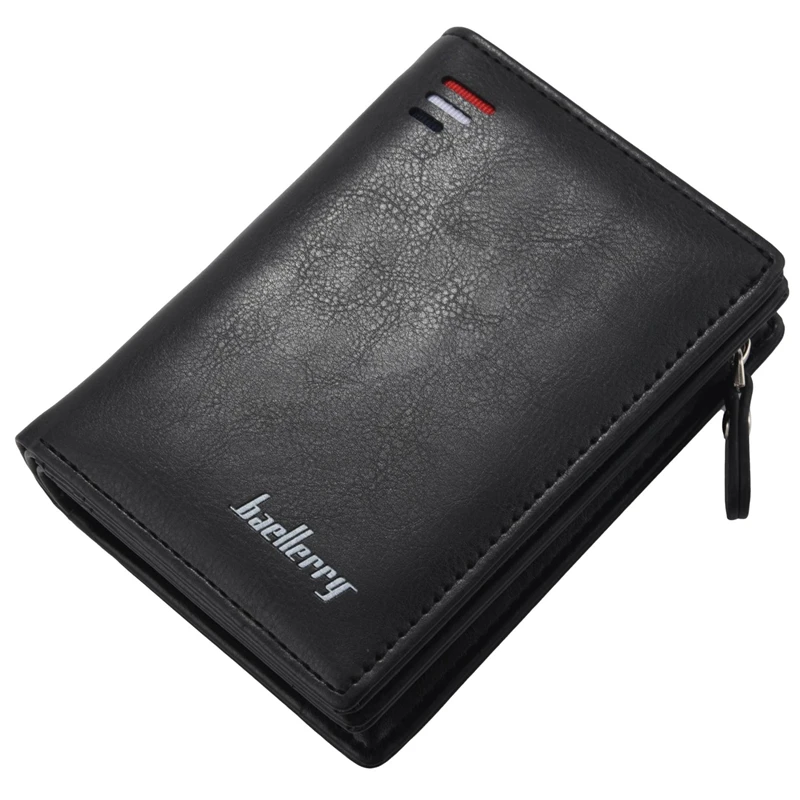 

Короткие мужские кошельки Baellerry, модный кошелек для карт, многофункциональный кожаный кошелек для мужчин, кошелек на молнии