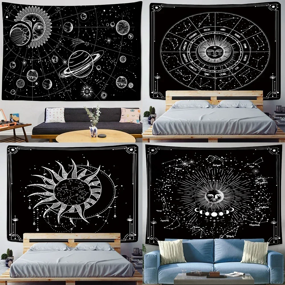 Настраиваемый психоделический Солнечный Луна Звездное освещение украшение