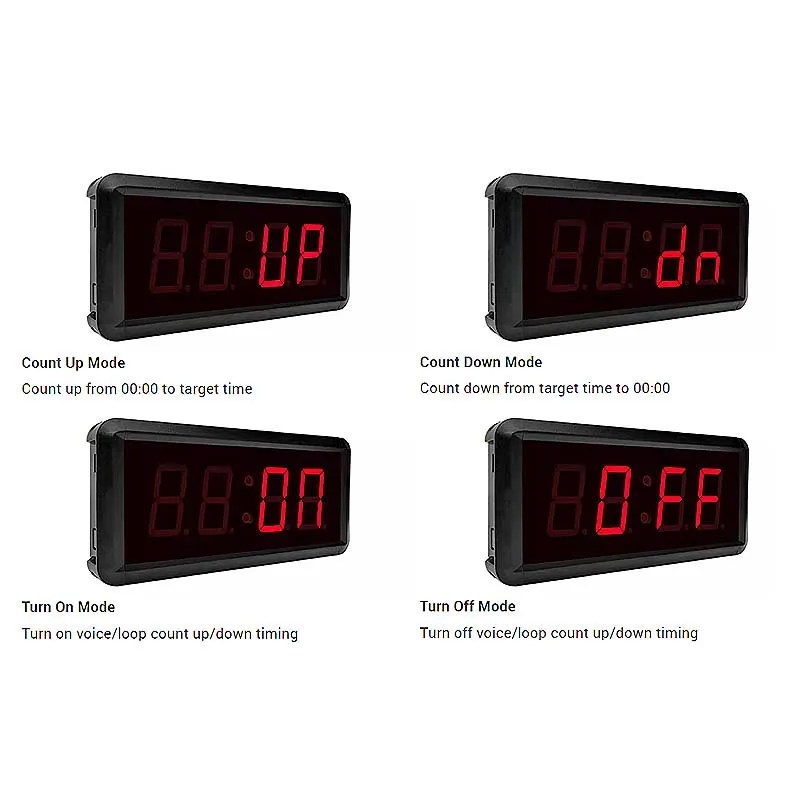 1.5 Inch Red 4 Digit LED Electronic Timing Clock Timers Equipment Home Decor