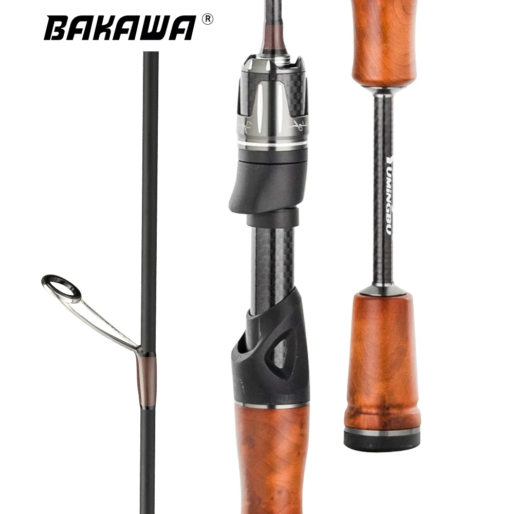 

BAKAWA Carbon Fiber Spinning Casting Fishing Rod 1.39M 1.55M 1.68M 1.8M Baitcasting for Bass Pike Trout Sea Saltwater De Pesca