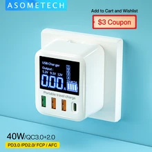30/40W Quick Charge USB Charger Wall Travel Phone Adapter Fast Charger PD USB C Charger For iPhone 13 12 Xiaomi Huawei Samsung