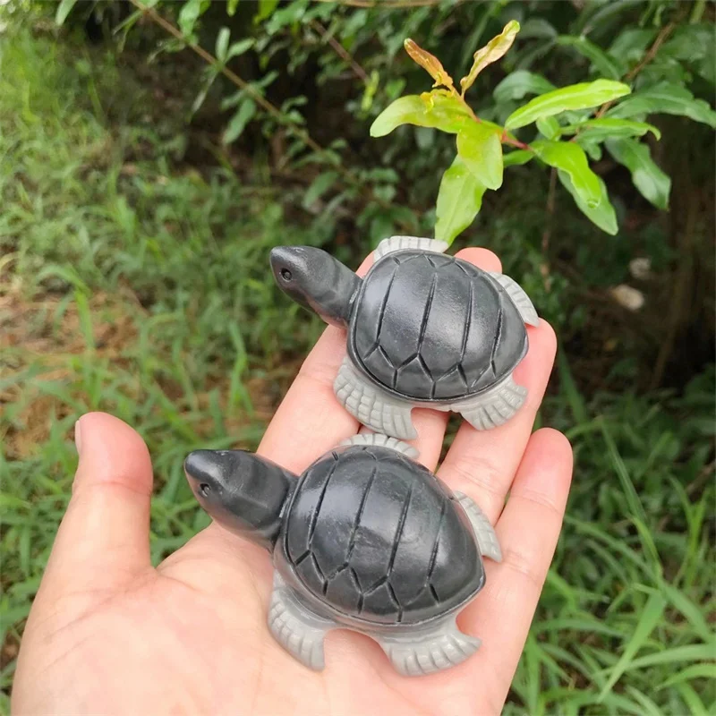 

1PC Natural Taichi Stone Tortoise Quartz Crystal Turtle Figurine Carving Crafts Healing Crystal Stone Home Decoration