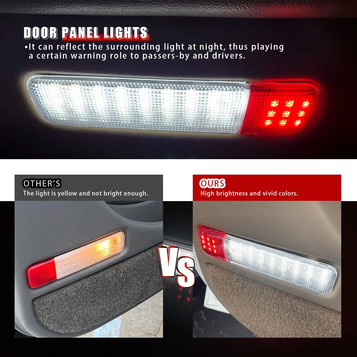 2 шт. светодиодный светильник на дверной панели автомобиля световой сигнал шага