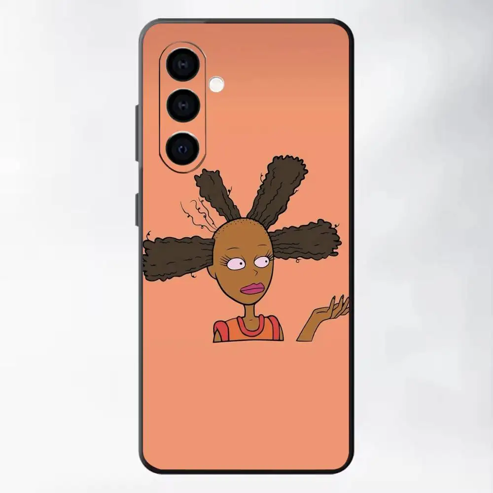 Черный мягкий силиконовый чехол для телефона Kid R-Rugrat Chuckie A-Angelica для Samsung A73 20,21,22,31,32,52,53,72 (art.: 3920dc13ed176) - 3920dc13ed176