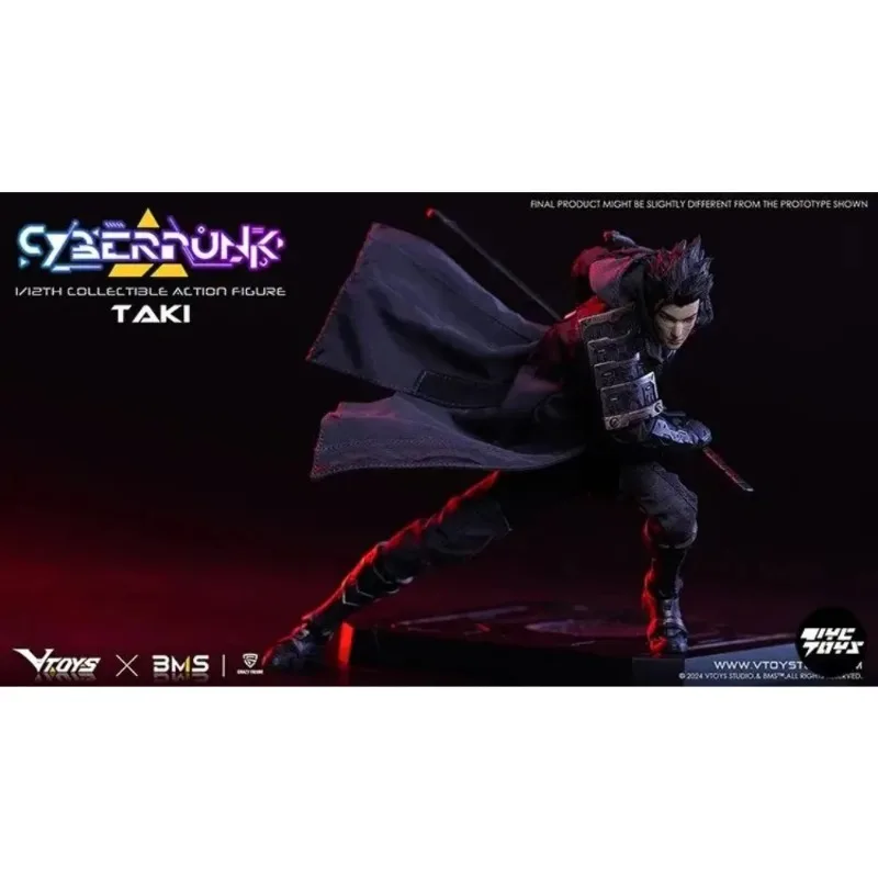 Фото Специальное предложение: В наличии коллекционная фигурка Vtoys Bms 1/12 Cyberpunk Samurai Taki с взаимозаменяемыми масками для взрослых, модель VSD010. №4