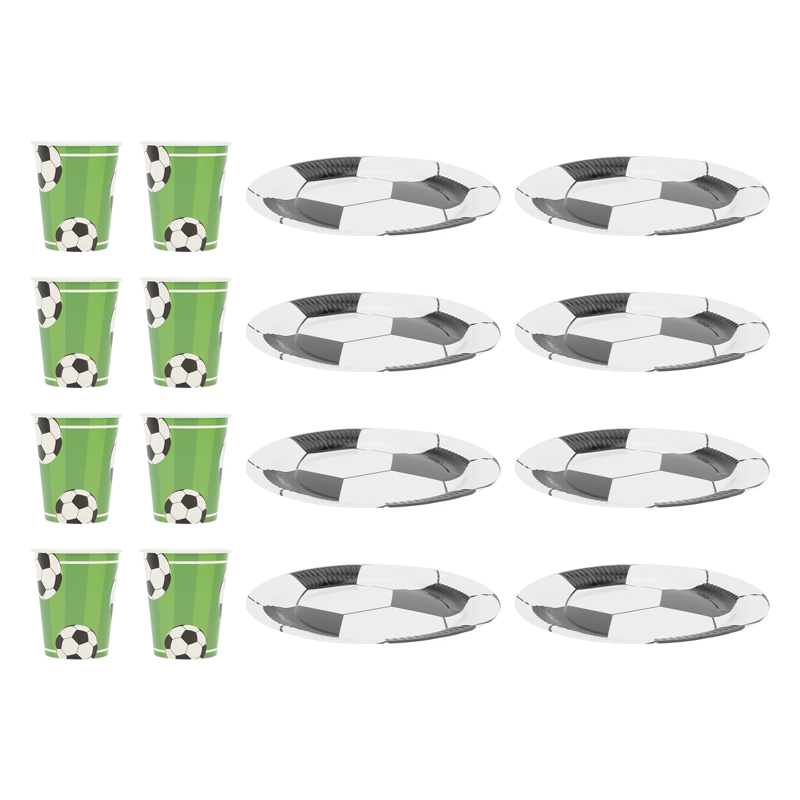 

1 Set of Party Paper Cups Cartoon Paper Plates Decorative Dessert Plates Gathering Accessory