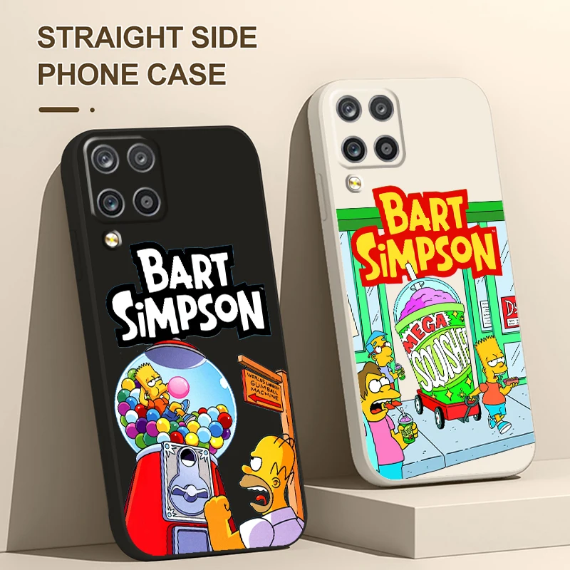 

The Simpsons Bad Boy Bart For Samsung A71 A51 A31 A21S A52 A32 A22 A12 A50 A30 A20 A03S 5G Liquid Silicone Rope Phone Case