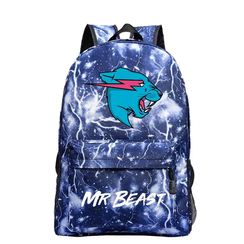 Рюкзак Mr Beast с молнией и котом для мальчиков девочек мультяшный ранец школьников