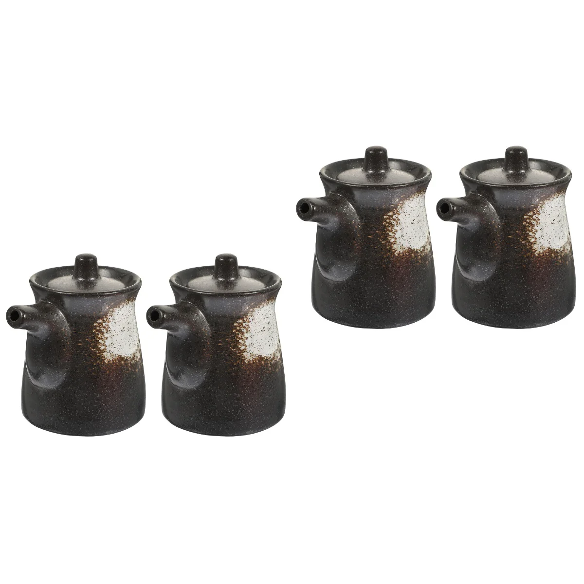 

4 pcs Japanese Style Oil Holder Ceramic Oil Dispenser Vinegar Dispenser Soy Sauce Dispenser