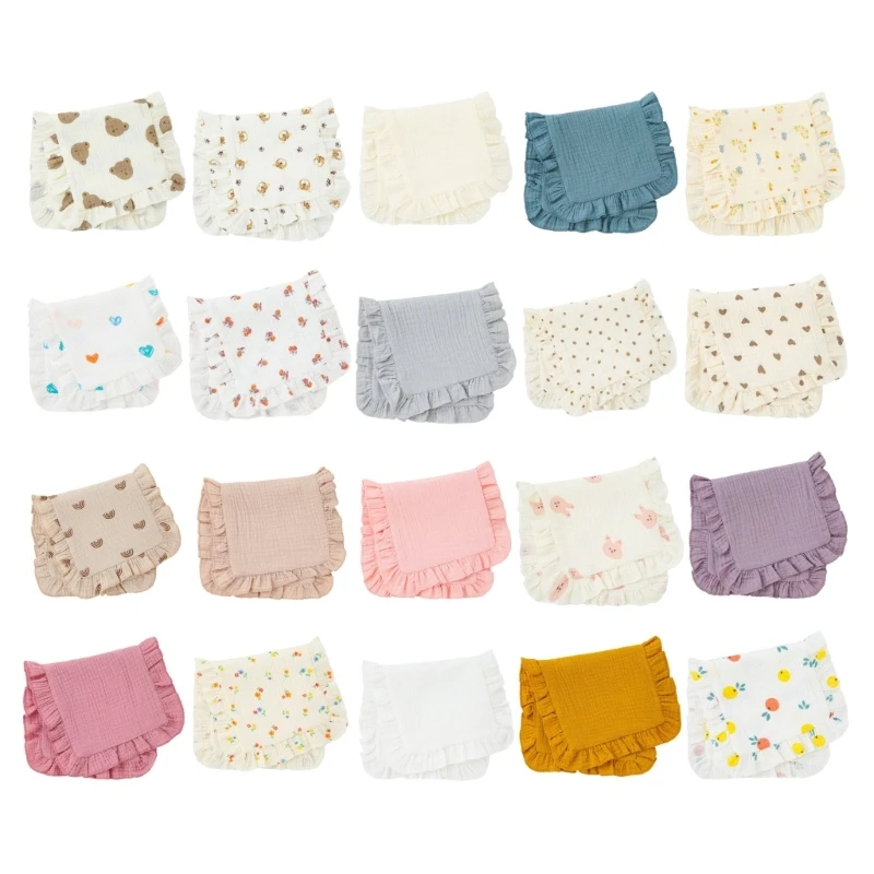 

Kids Face Towel Baby Drooling Bib Wash Cloth Cotton Muslin-Handkerchief Skin Friendly Nursing Bib Sweat Absorbent Cloth