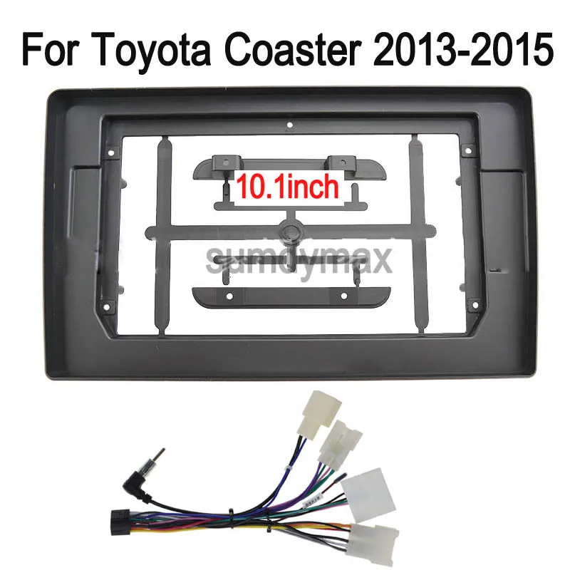 

Автомобильный стерео-радиоприемник 10,1 дюйма 2Din, монтажная панель DVD, комплект Fascia Для Toyota Coaster 2015-2018, рамка для монтажа, приборная панель с кабелем
