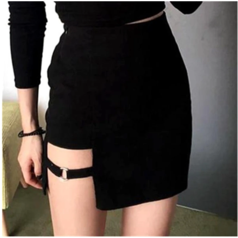 

Summer Sexy Women Skirts Asymmetrical Black High Waist Female Skirt 2022 Fashion Ladies Personality Party Club Skirts