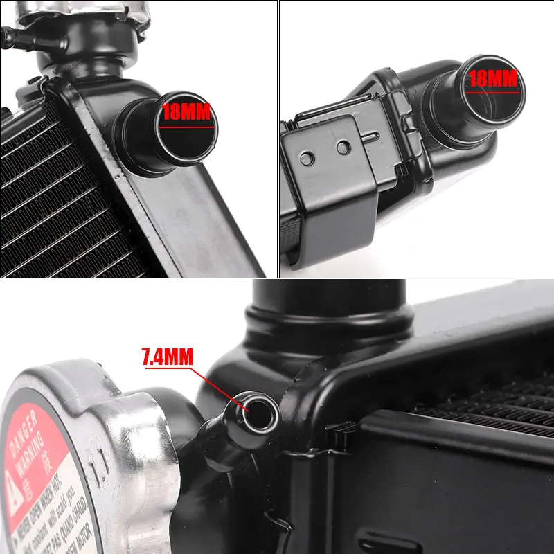 Фото Радиатор охлаждения двигателя для мотоциклов Honda NC700 NC700S NC700SA NC700SD NC700X NC750S NC750X ABS DCT, алюминиевый, черный №5
