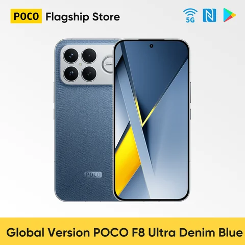 Новый смартфон POCO F8 Ultra Global Version 2025 года Snapdragon 8 Elite Gen 5 6,9 дюйма, дисплей 6500 мАч, 100 Вт, HyperCharge, 50 Вт, беспроводной NFC