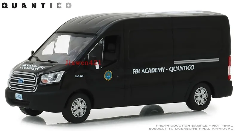 

1/43 Scale Diecast Car Model Toys FBI 2015 Ford Transit Van GreenLight Die-Cast Metal Vehicle For Gift Kids Boys Collection