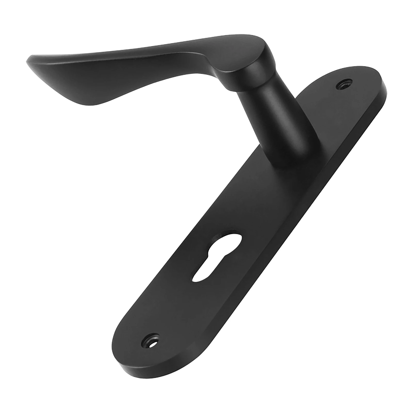 

Replacement Parts Black Easy Install Aluminium Alloy Door Handle Set For Gates Indoor Furniture Fingerprint Resistant With Screw