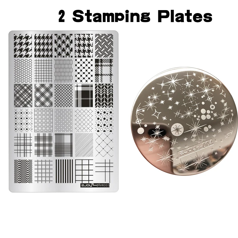 Клетчатые штамповочные пластины для ногтей, клетчатые штампы для ногтевого дизайна, уплотнительная пластина для сжатия, трафарет для ногтей, шаблон, принадлежности для стилистов Клетчатые штамповочные пластины для ногтей, клетчатые штампы для ногтевого дизайна, уплотнительная пластина для сжатия, трафарет для ногтей, шаблон, принадлежности для стилистов