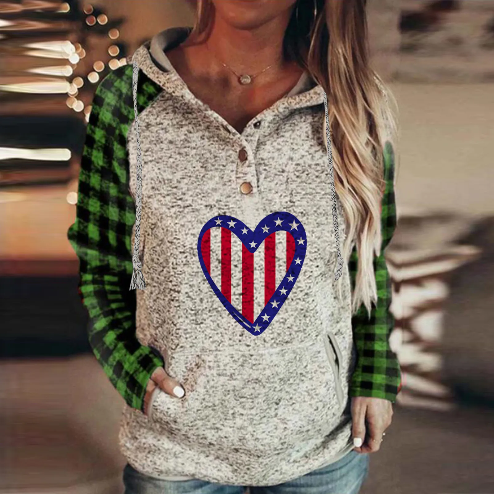 

Women's Pullover Hoodies Tops Button Down Long Sleeve Sweatshirts With Pocket 3xl Hoodies Women Big Hoodies Women