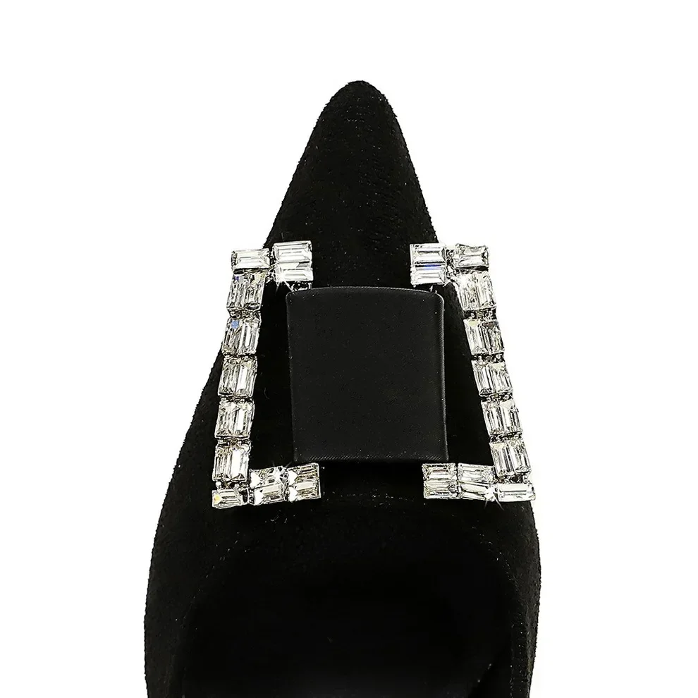 BIGTREE Женская обувь на очень высоком каблуке 10 см черные зеленые туфли-лодочки с