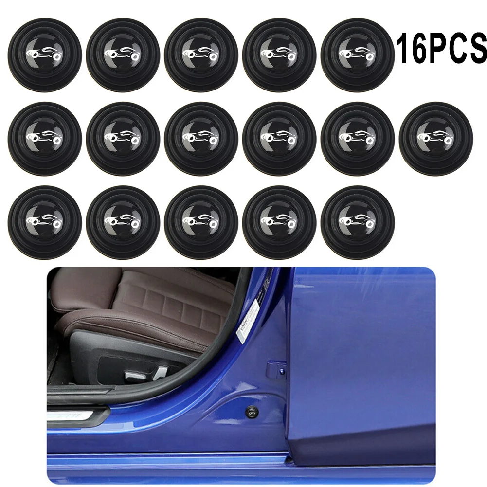 

16pcs Car Door Shock-Absorbing And Silent Gasket Shock-Proof Pads Accessories Hood Trunk Anti-collision Silicone Adhesive Sticke