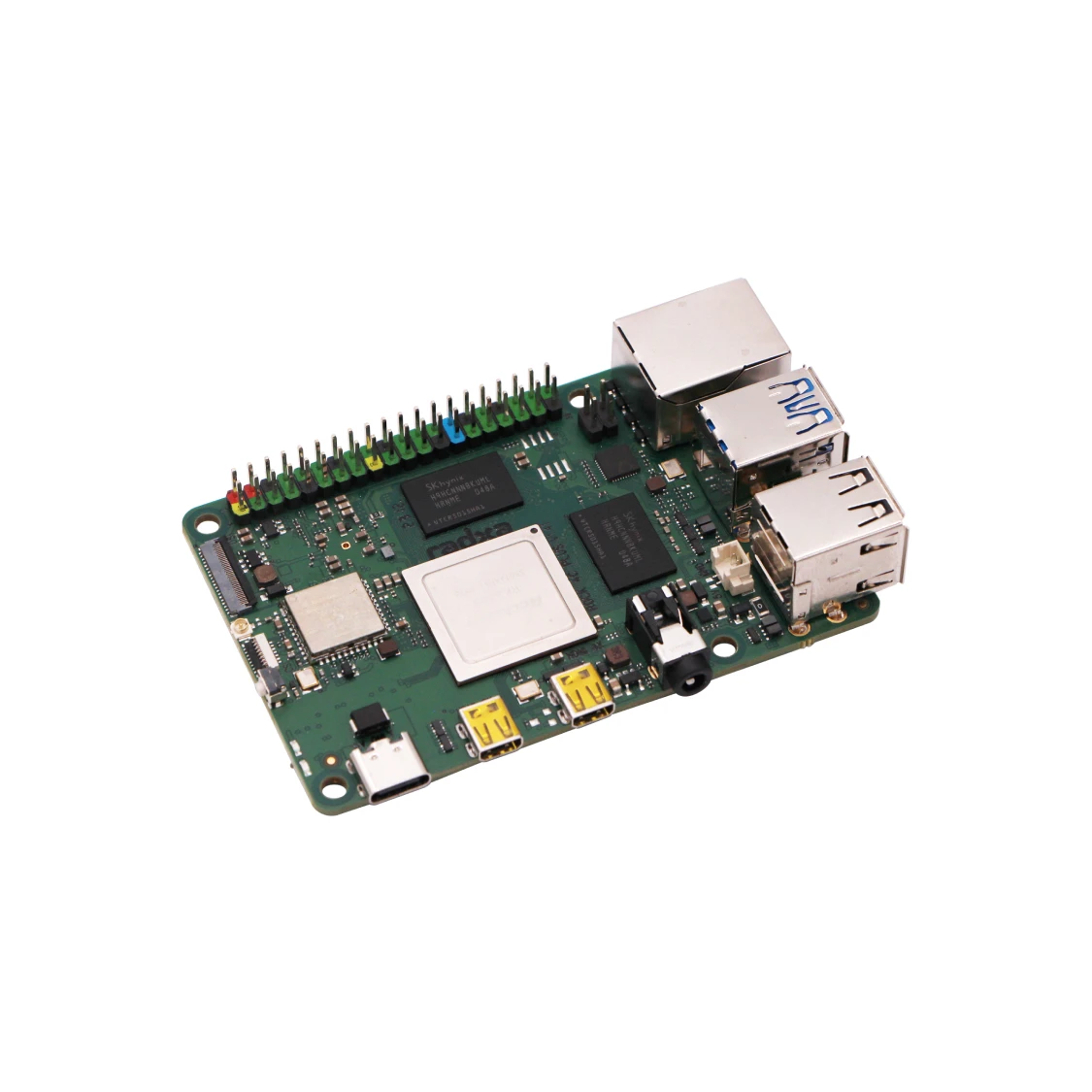Фото VivaCTRadxa Rock 4c+, HDMI с поддержкой 4K, RK3399-T, 6-ядерный процессор SBC, Wi-Fi 5 и Gigabit Ethernet, одноплатный компьютер №4