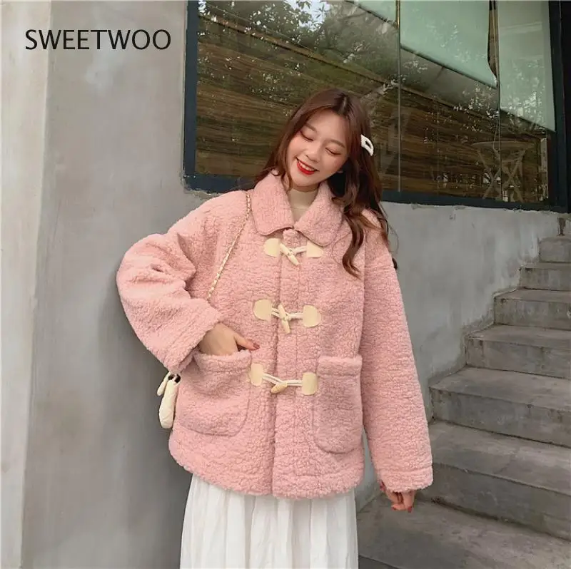 Casual Winter Coat Jacket Woman Faux Fur 2020 New Autumn Thicken Warm Teddy Lamb Faux Fur Coat Women Fashion Slim Dropshipping