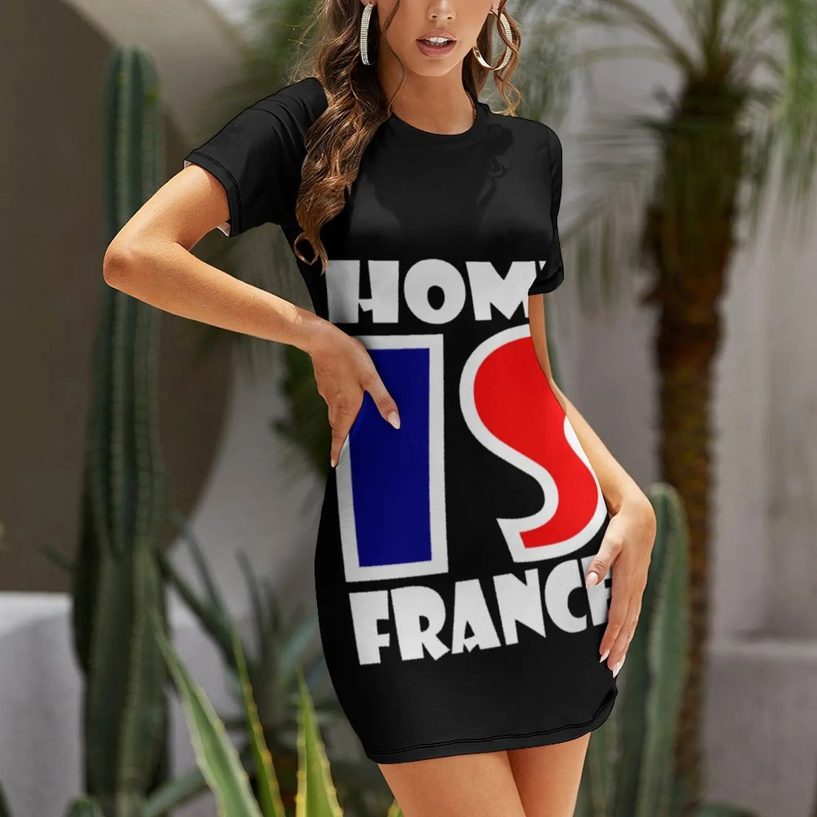 Экзотическое французское платье с французским флагом 10 коротким рукавом