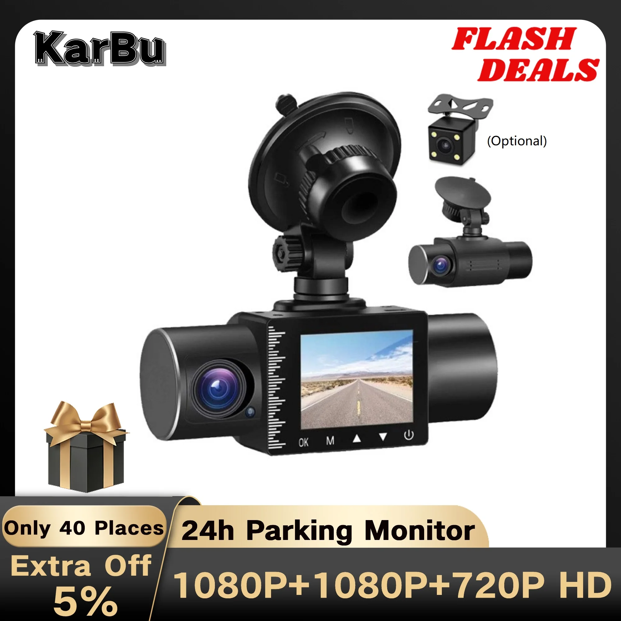 

Dash Cam for Car Camera 1080P HD Dashcam 24h Parking Monitor Dvr Para Coche Front and Rear 3 Dvrs Kamera Samochodowa Rejestrator