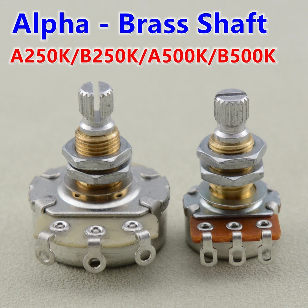 Альфа латунный потенциометр для бас-гитары | AliExpress