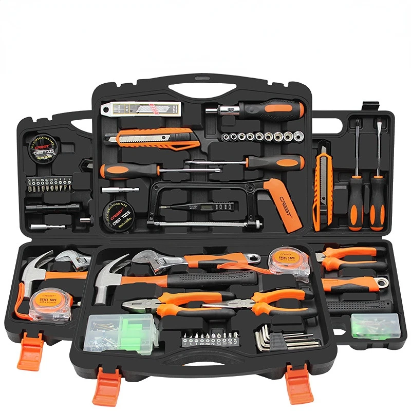 New Multifunctional Household Repair Tool Case Kit Herramientas Key Combination Spanner Torque Wrench Set Auto Car Hand Tools