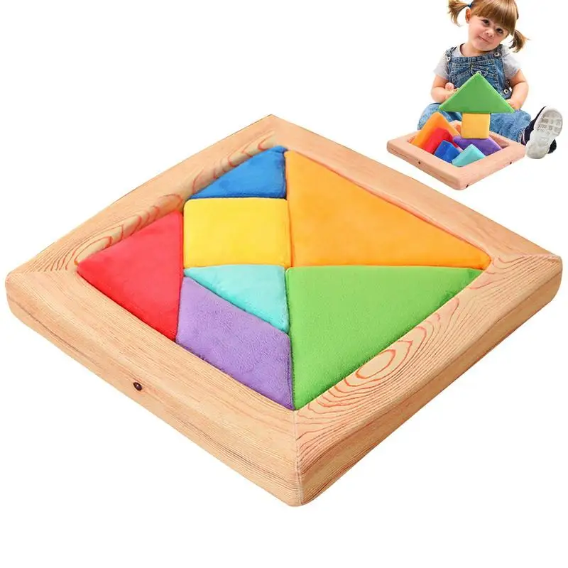 

Large Soft Tangrams Puzzles Tangrams Early Educational Toy Puzzles Shape Learning Toys Throw Pillow Large Tangram Puzzle