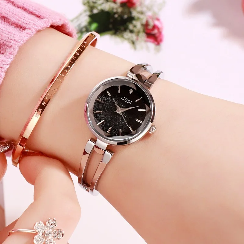 Small Kit Exquisite Alloy Watch Women's Mid-Ancient Simple Ele Thin St Small High-Grade Quartz Watch