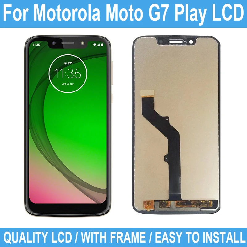 

5,7 "Новый ЖК-дисплей для Motorola G7 Play запасные части дисплей сенсорный экран для Moto G7 Play сменный дигитайзер в сборе без рамки