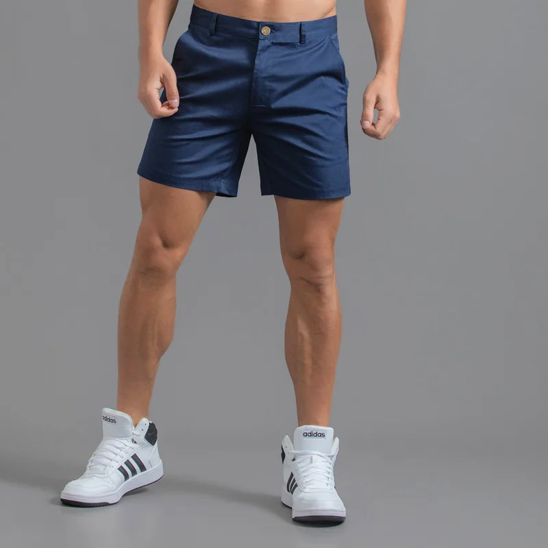 Men's Casual Shorts 2022 Summer Slim Fit Sexy Golf Shorts Solid Color Pure Cotton Waterproof Wear-Resistant Cargo Shorts Male