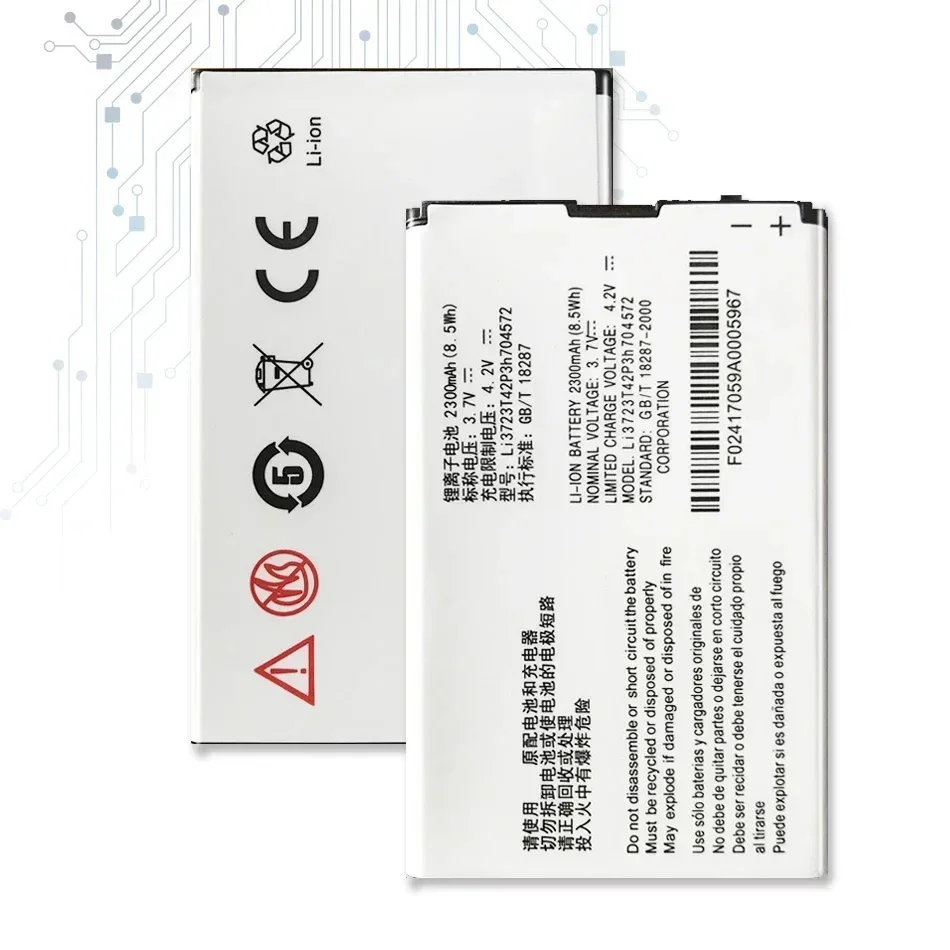 Li3723t42p3h 704572 Аккумулятор 2300 мАч для ZTE MF91 MF90 4G WIFI маршрутизатора литий-ионный