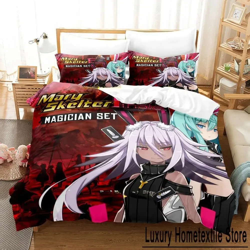 Mary Skelter Finale Bedding Set Single Twin Full Queen King Size Bed Adult Kid Bedroom Duvet cover Sets Anime Sheet