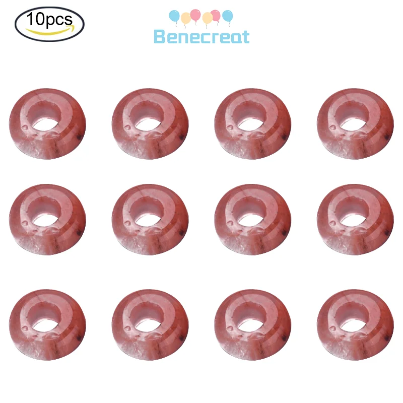 

10PC Cherry Quartz Glass Beads, Rondelle, 10.5x4.5mm, Hole: 4mm