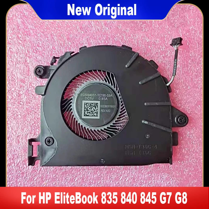 Новый оригинальный охлаждающий вентилятор для ноутбука HP EliteBook 835 840 845 G7 G8 HSN-I43C
