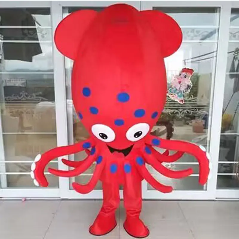 Костюм мультяшной куклы-кальмара осьминог реквизит для ходьбы взрослых плюшевый