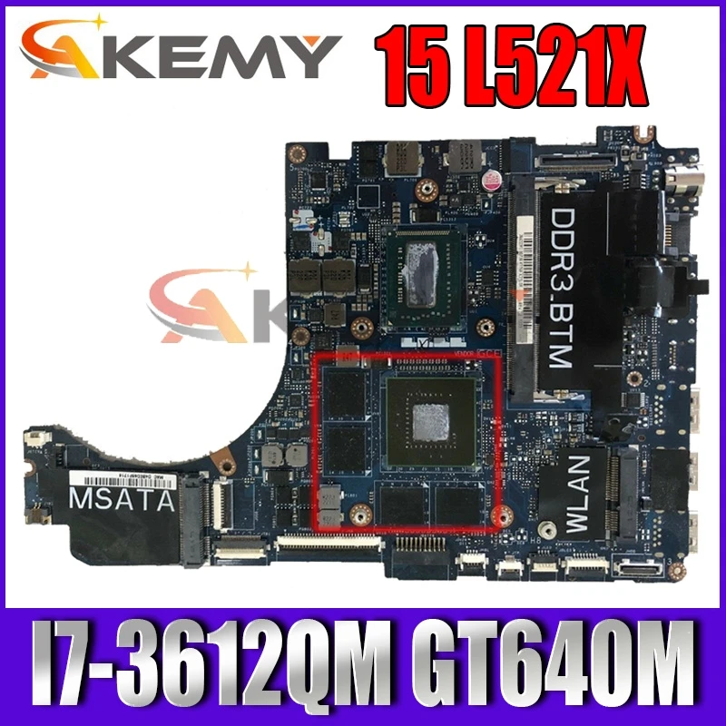 

QBL00 LA-7851P CN-096MP0 096MP0 For Dell XPS 15 L521X Laptop Motherboard 15.6 inch I7-3612QM CPU GT640M 2GB GDDR5 100% working