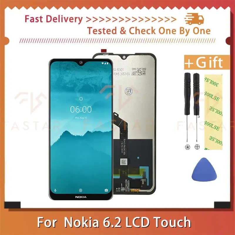 

6.3" New For Nokia 6.2 7.2 LCD Display Touch Screen Digitizer PRC Assembly Screen Replacement For nokia 6.2