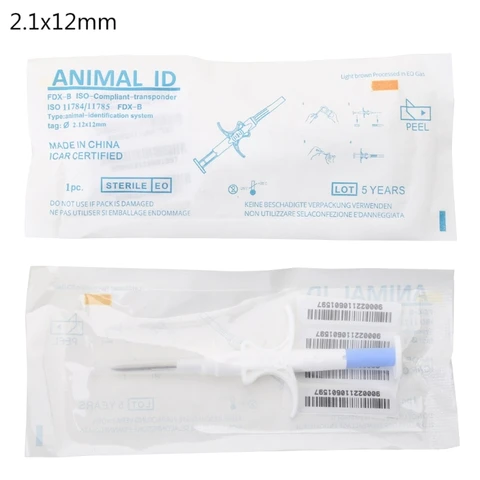 Имплантируемый биоэлектронный микрочип для домашних животных, со стандартом ISO, высокопроизводительный микрочип для кошек и собак, шприц для животных с радиочастотной идентификацией