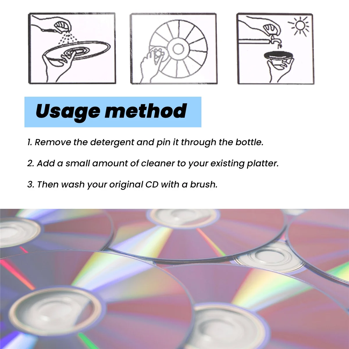 Комплект для чистки объектива обслуживания проигрывателя компакт-дисков и DVD Rom 4