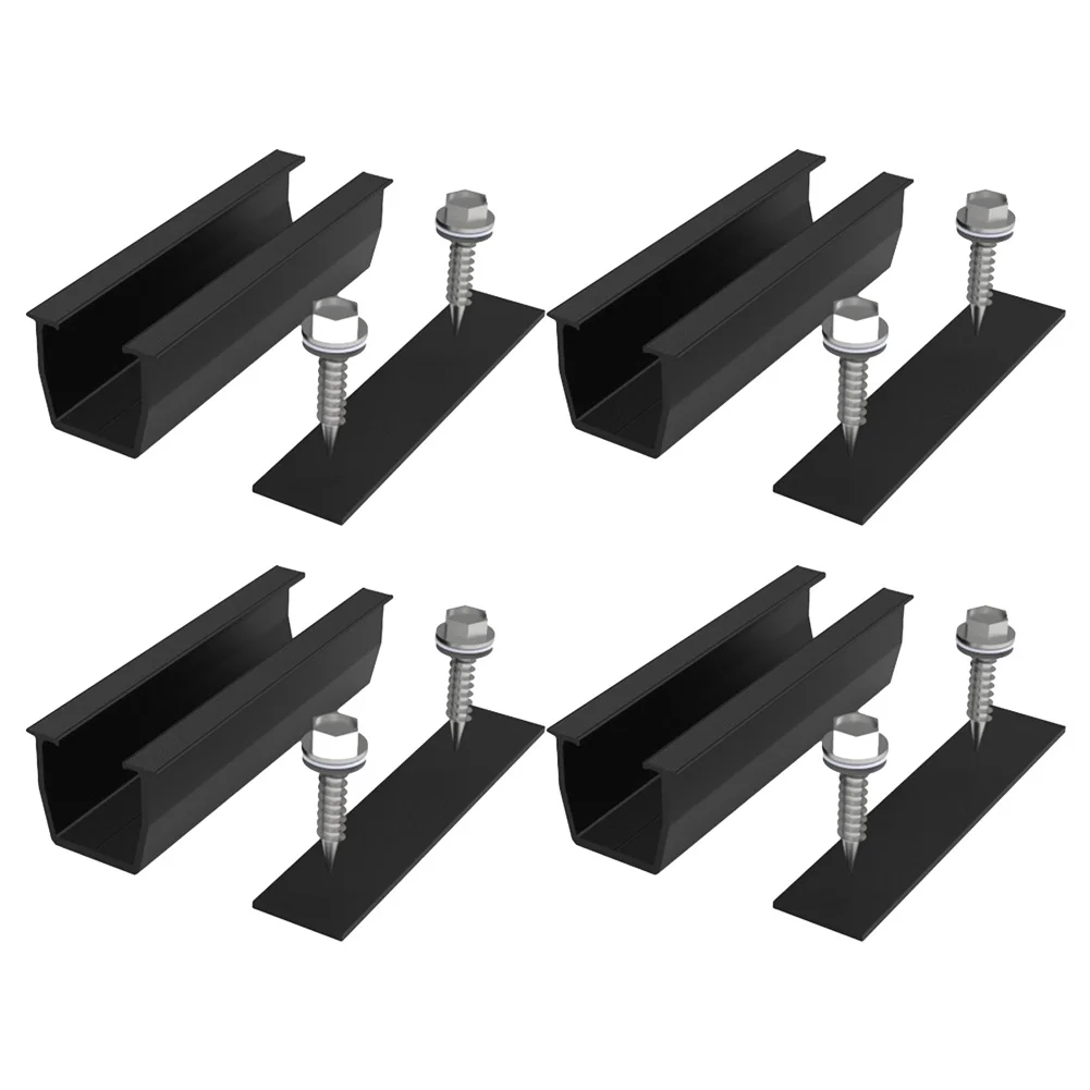 

1/4Pcs Aluminum Alloy Solar Module Bracket Solar Mounting System PV Mounting Rail Black Solar Power Supplies Electrical Supplies