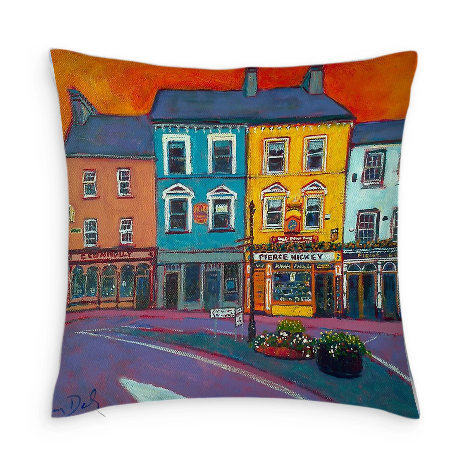 

Main Street Customize Cushion Cover Super Soft Pillowcase Cartoon Geometric Patterns Pillows Covers Home Decor
